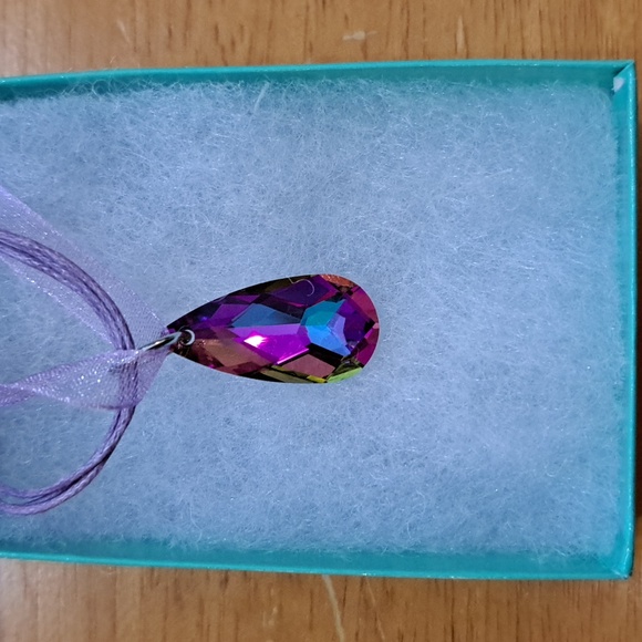 Nightshade Purple Crystal Marquise Necklace - Picture 2 of 6